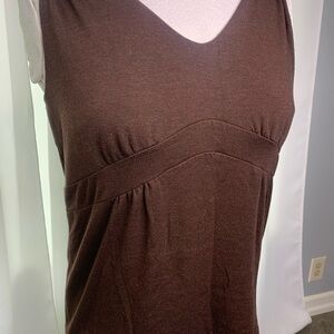 Brown Sleeveless Women's Top